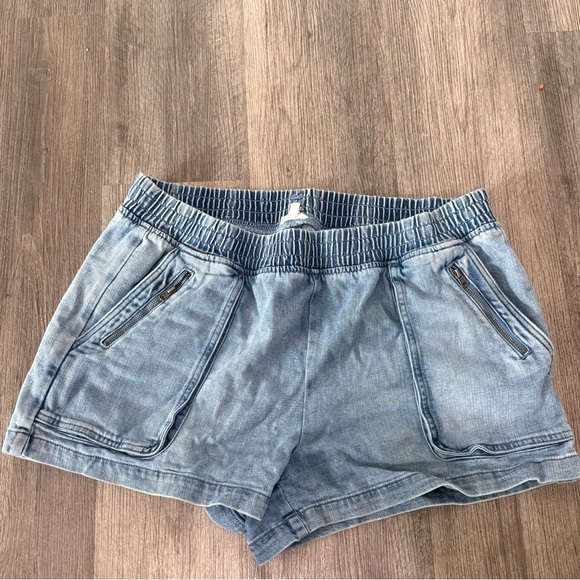 Aerie Short Bundle Boardwalk Zip Pocket Denim Royal Palm Green Shorts - Picture 8 of 11